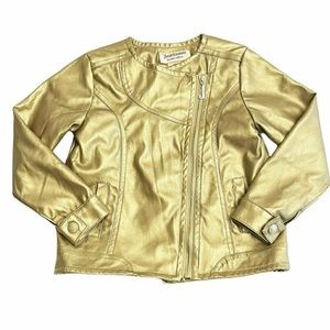 Juicy Couture Metallic Gold Moto Jacket